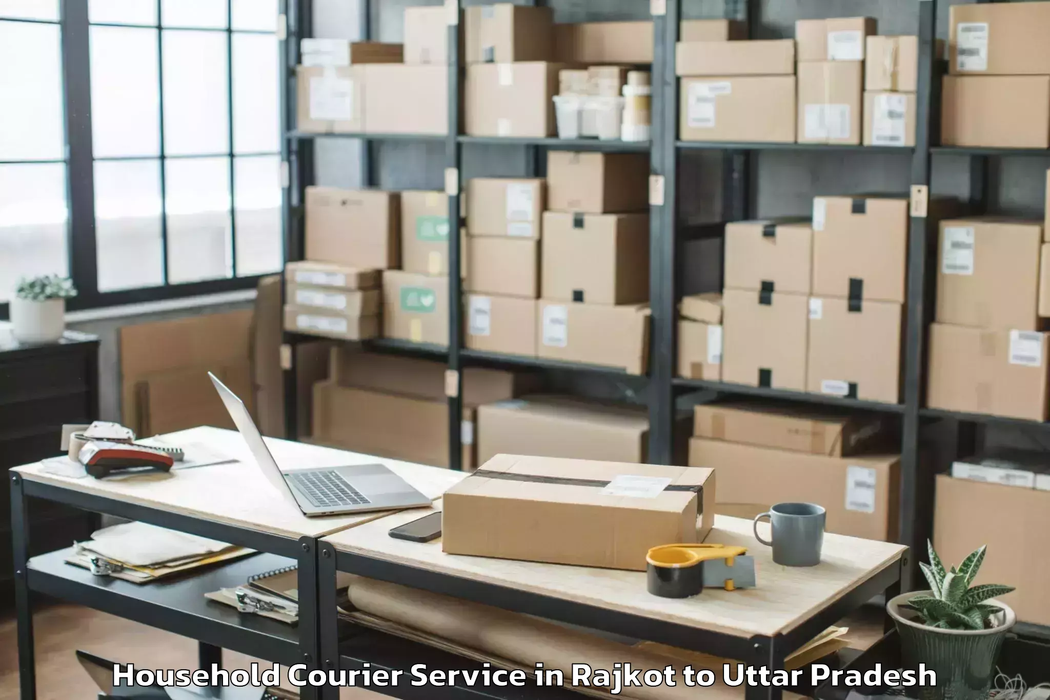 Book Your Rajkot to Gohand Household Courier Today